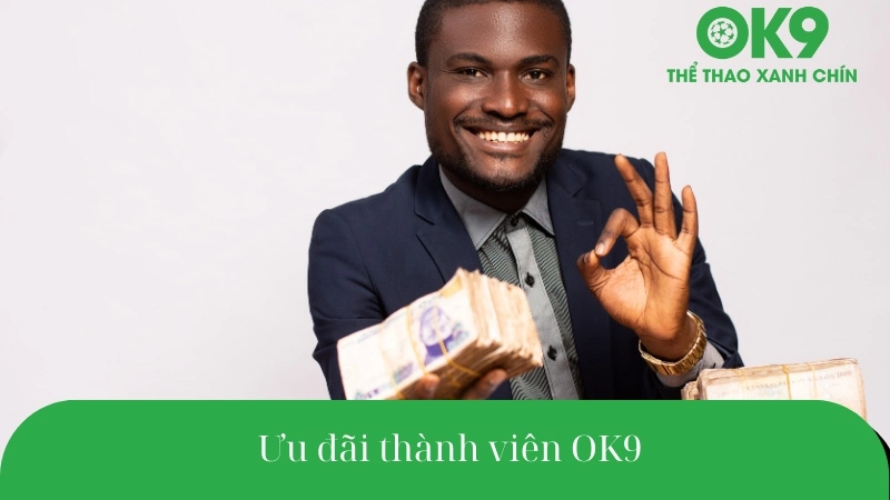Ưu đãi khi đăng nhập OK9 thành công.