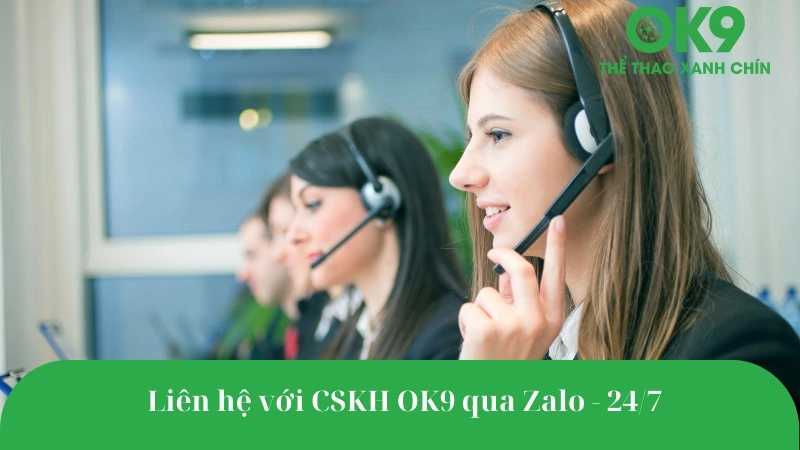 Hỗ trợ khách hàng nhà cái OK9 qua Zalo chính thức
